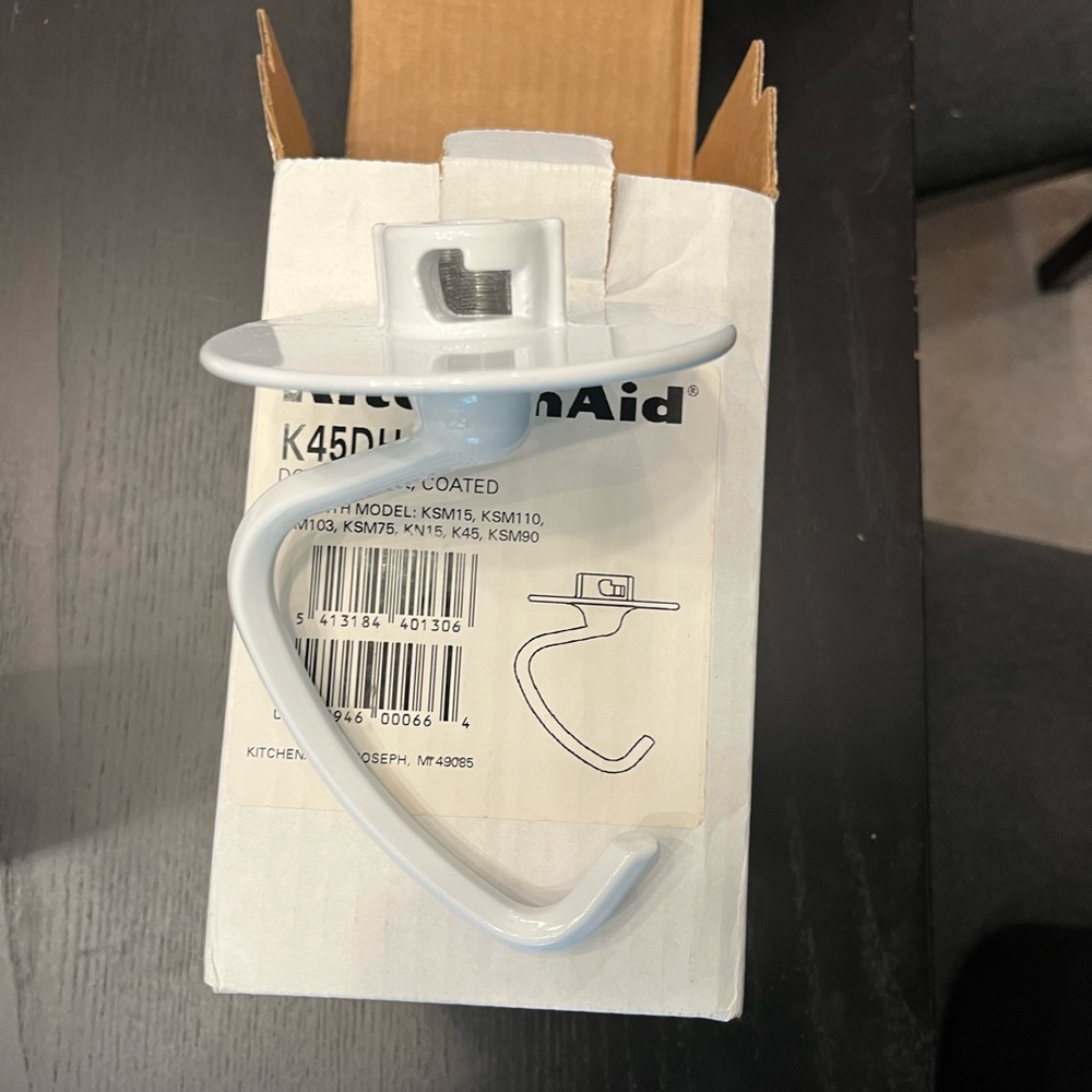 KitchenAid White Coated Dough Hook
